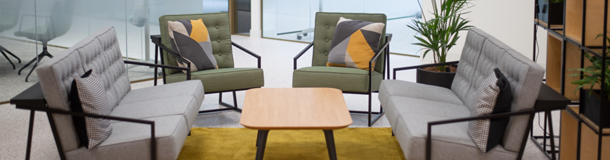 Comfy sofa area in our London office