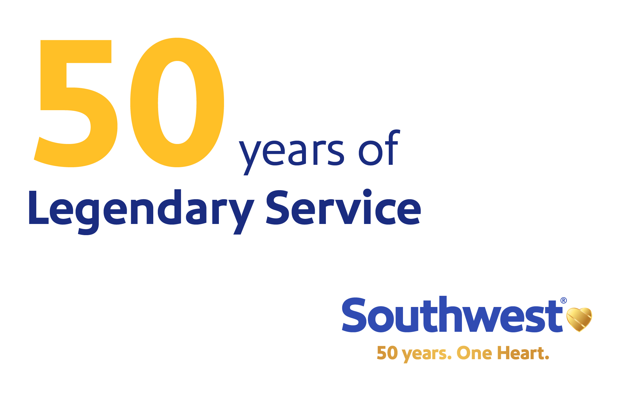 Image that reads, "50 years of Legendary Service"