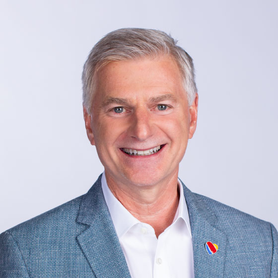 Southwest Airlines CEO Bob Jordan smiling in a headshot photo