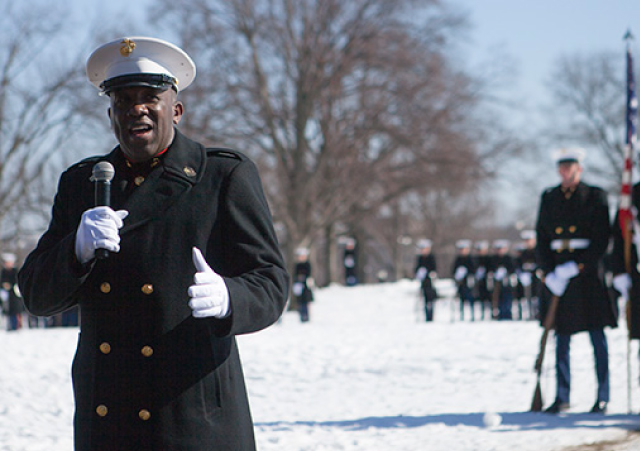 Ron G. speaking to audience