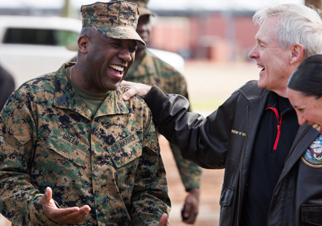 Ronald G. smiling, 18th Sergeant Major of the Marine Corps