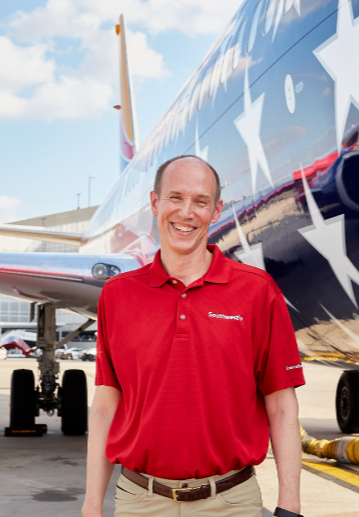 Southwest Airlines Chief Operating Officer smiling in front of Freedom One