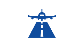 Plane on runway icon