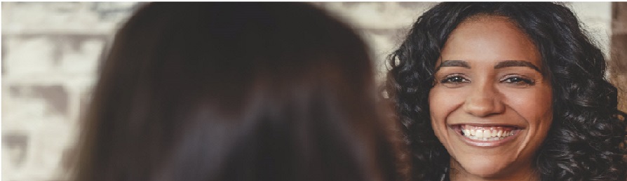 Two women talking