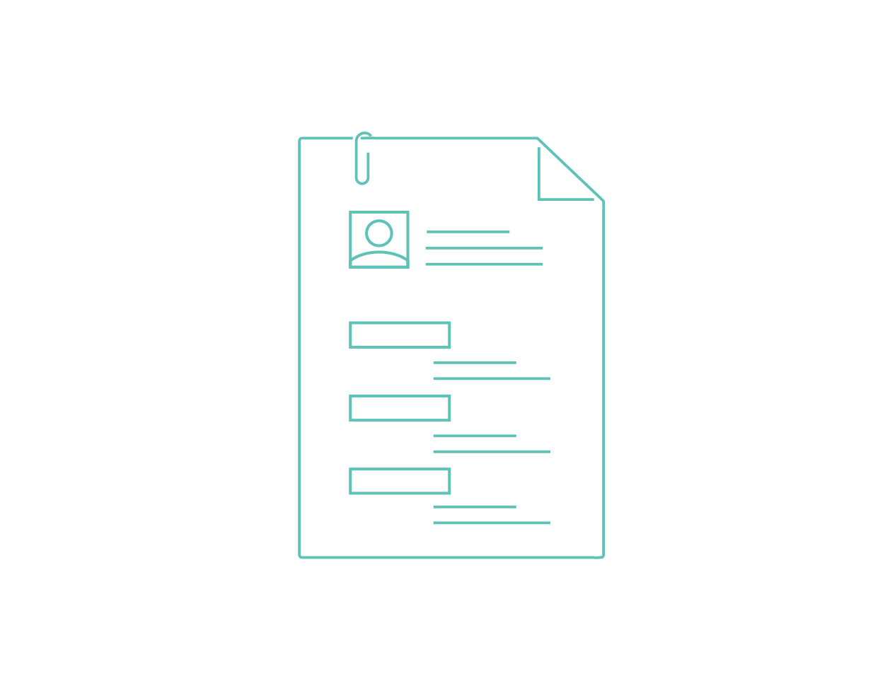 Icon of a resume page