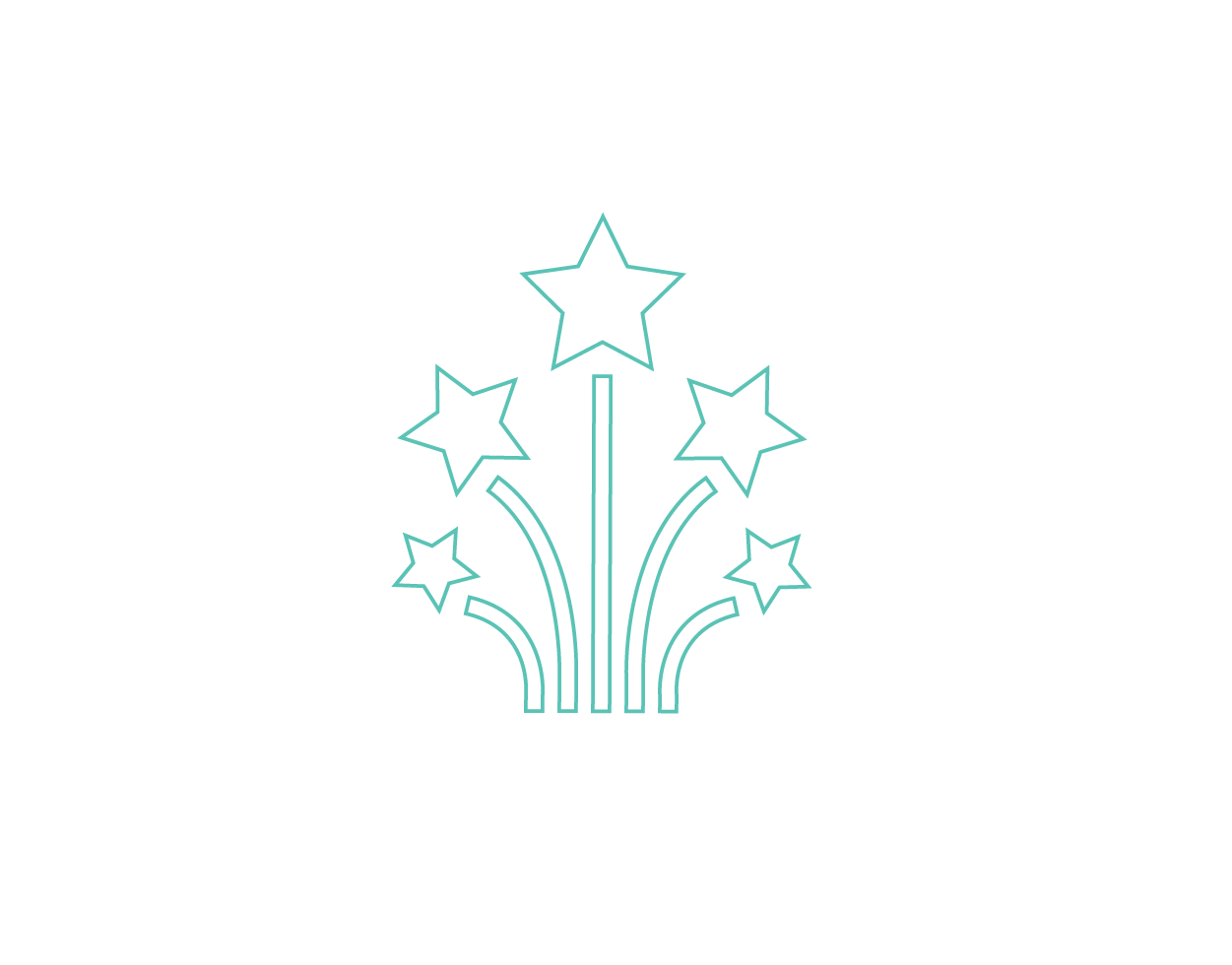 Shooting stars icon
