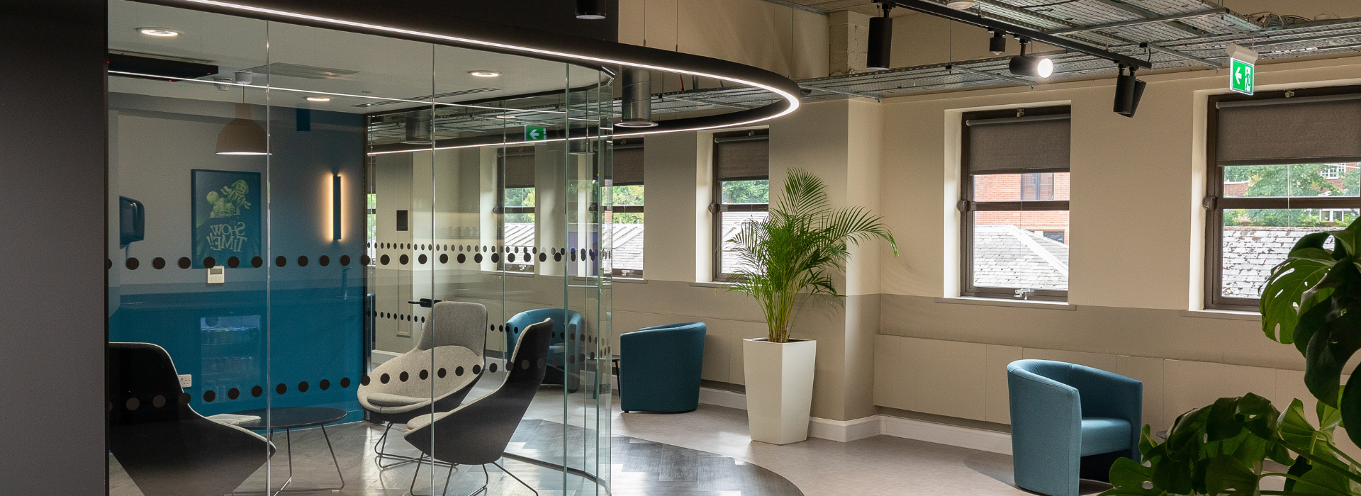 TT Games office with furniture and artwork on the walls